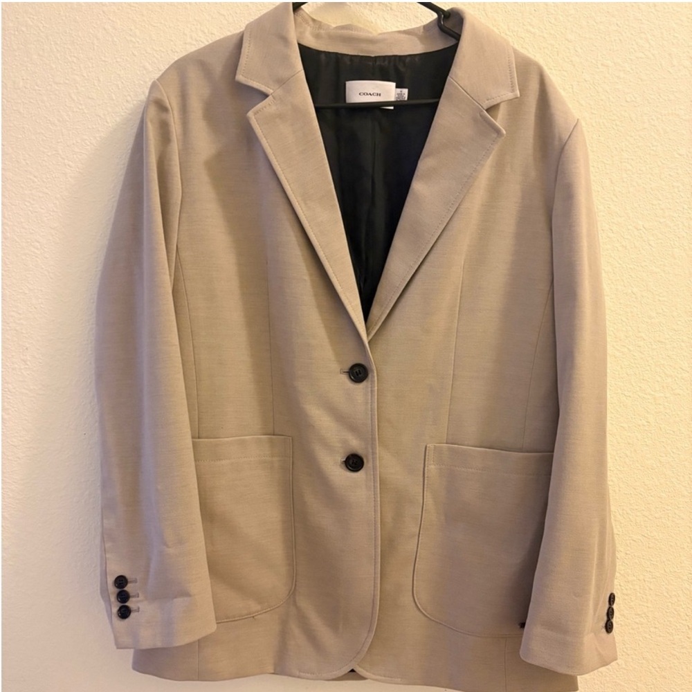 NWT: Coach Sz Medium Beige Blazer